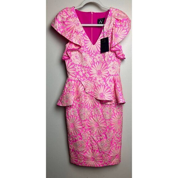 Black Halo Eve Jax Cocktail Sheath Dress NWT Sz. 6 - Picture 4 of 9